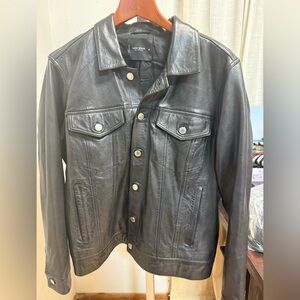 Lucky Brand Black Leather Jacket new